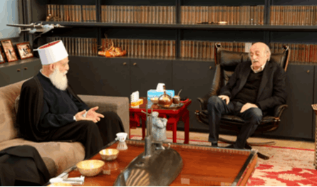 جنبلاط استقبل شيخ العقل وعرضا المستجدات في لبنان وسوريا