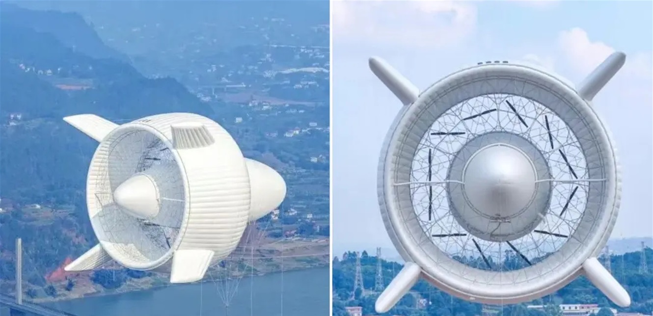 الصين تدشن أول بالون طاقة رياح