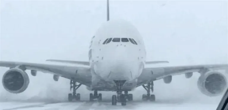 2,100 flights were canceled in the United States due to a snow storm and an unprecedented cold wave