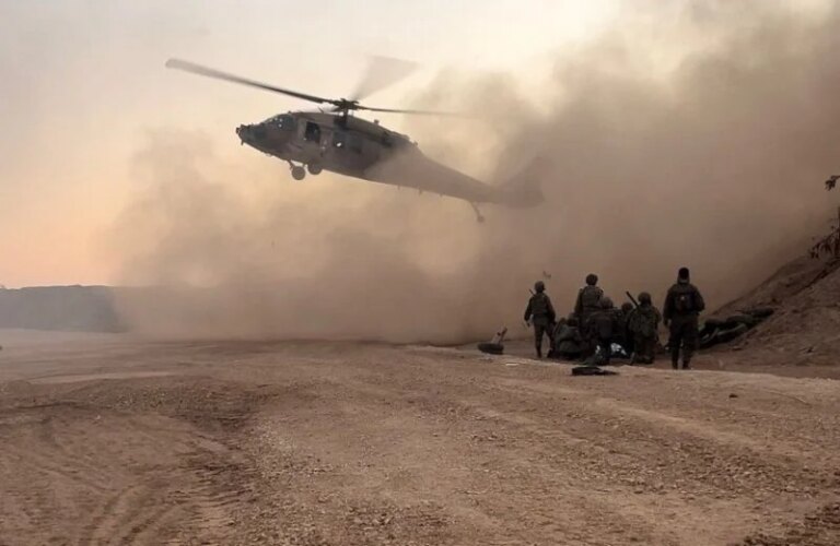 Thwarting an Israeli attempt to land soldiers by 15 helicopters