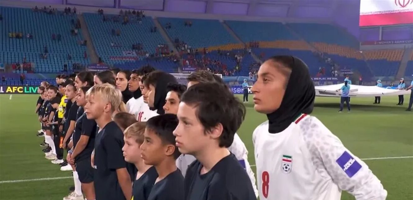 Iran women's national team boycotts the national anthem