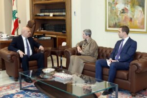 A European welcome to the Lebanese government’s decisions regarding Hezbollah following a meeting with Aoun