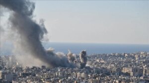 Raids targeted the southern suburb again at dawn