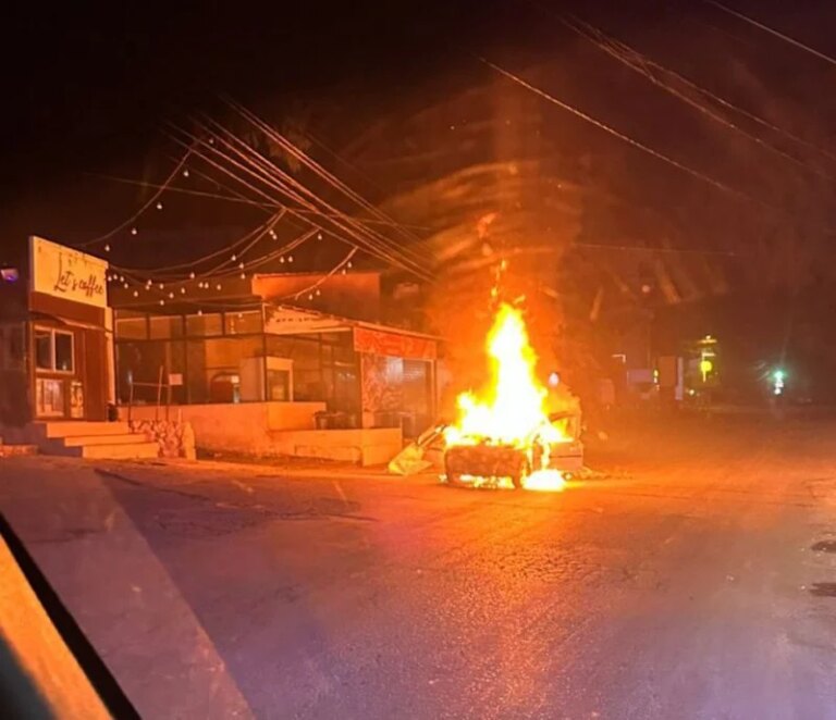 Nabatieh: An Israeli drone strike targeted a car in the Jamiat neighborhood