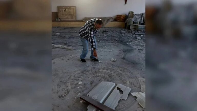 An ancient church was hit by a Hezbollah missile