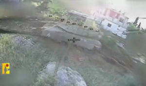 Hezbollah publishes scenes of the targeting of a Merkava tank in the vicinity of Shaqif (video)