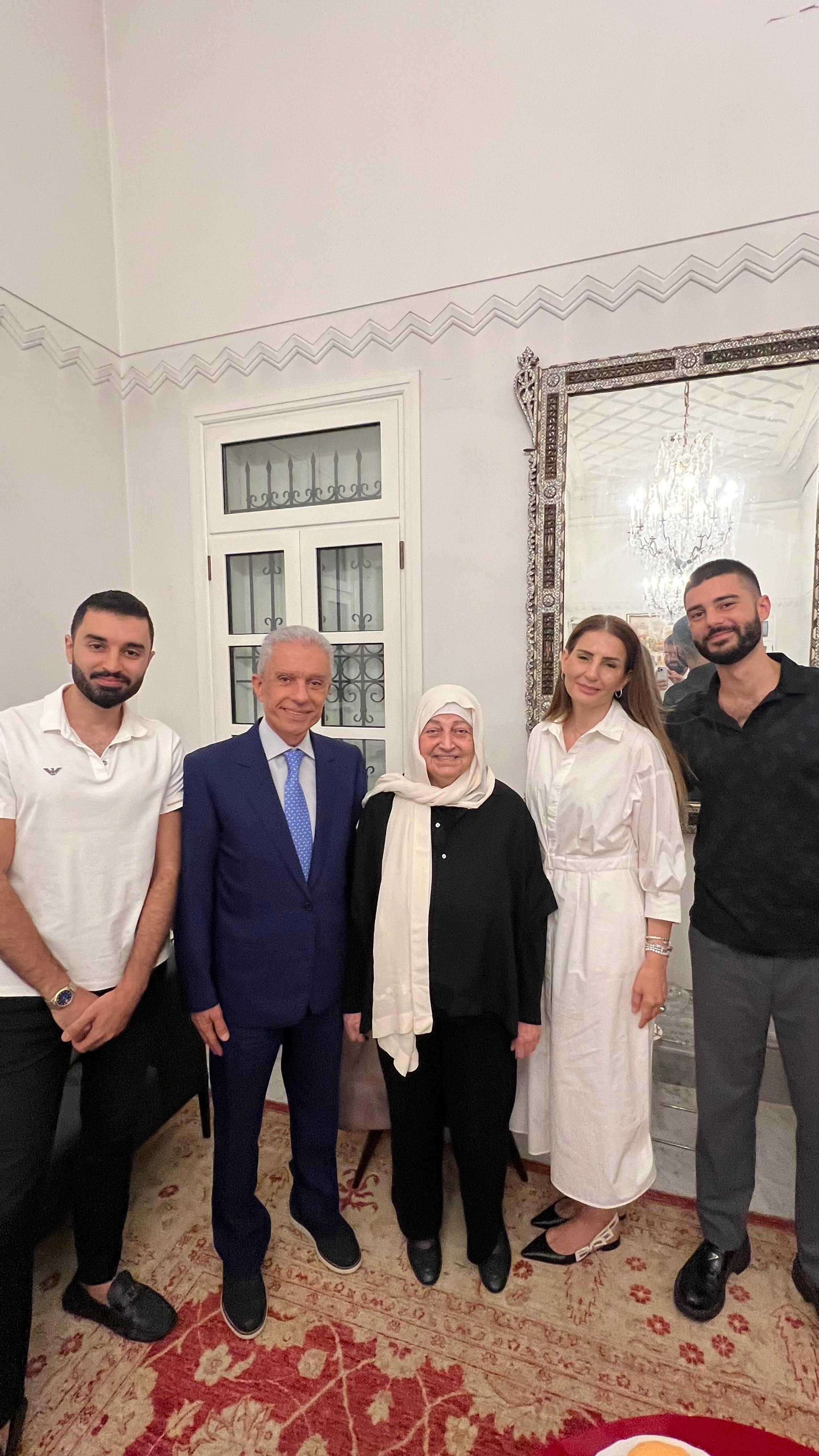 An expatriate honor at the Center House... Bahia Hariri receives Faisal Abu Ali