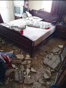 Moments between life and death… A family survives a disaster in Deir Ammar