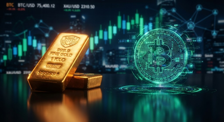 العملات الرقمية (الكريبتو) مقابل الذهب، ودور السيولة العالمية ودورات التنصيف (Halving) في توجيه رأس المال الاستثماري.